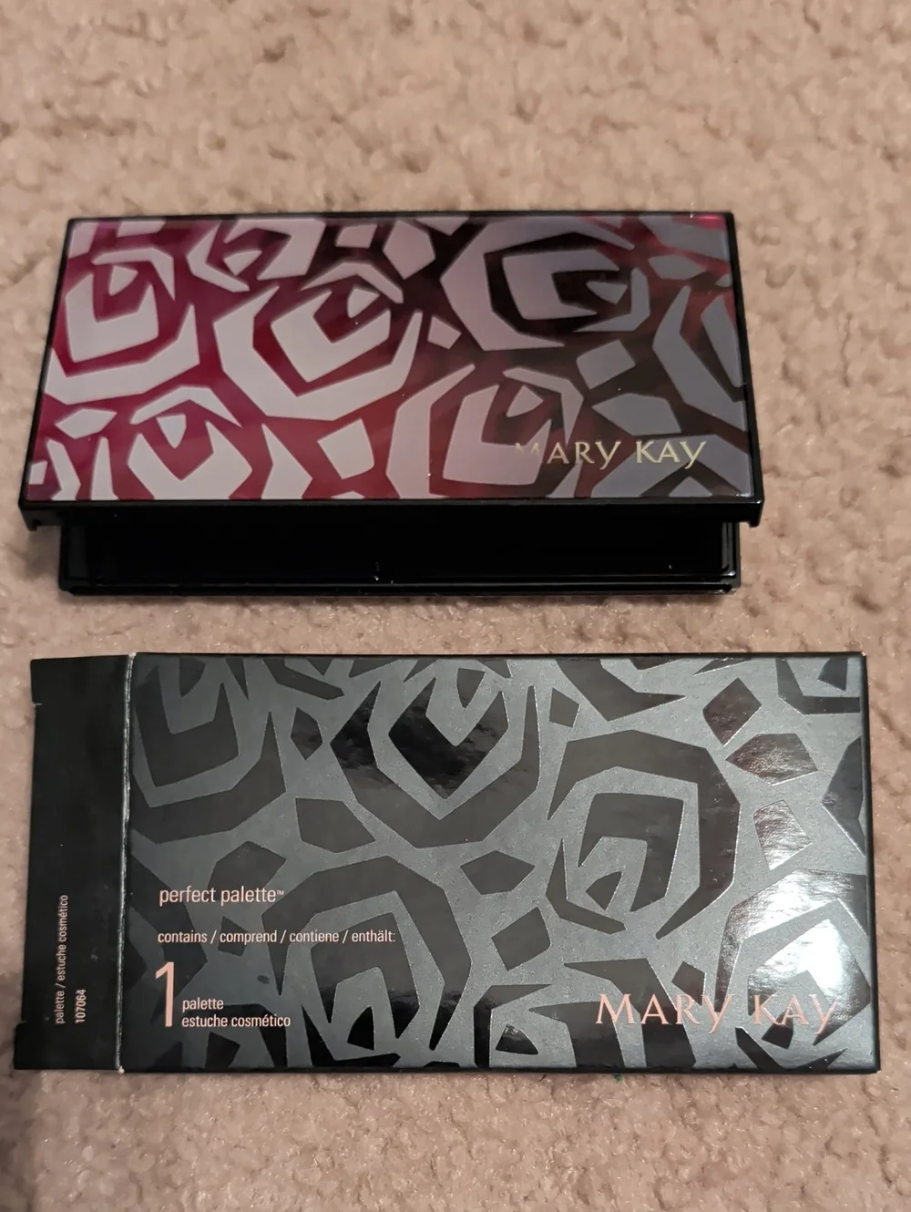 Mary Kay Makeup Palette - Black with Rose Accents